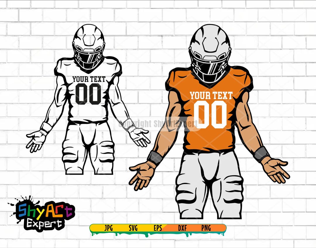 Football Player Post SVG File, Personalized Name and Number Svg ...
