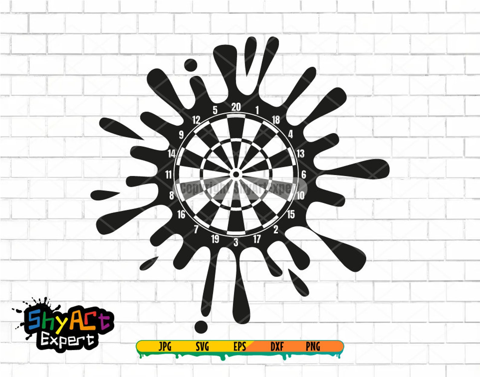 Darts Splatter SVG File, Dart Svg, Dart Game Svg, Dartboard Svg