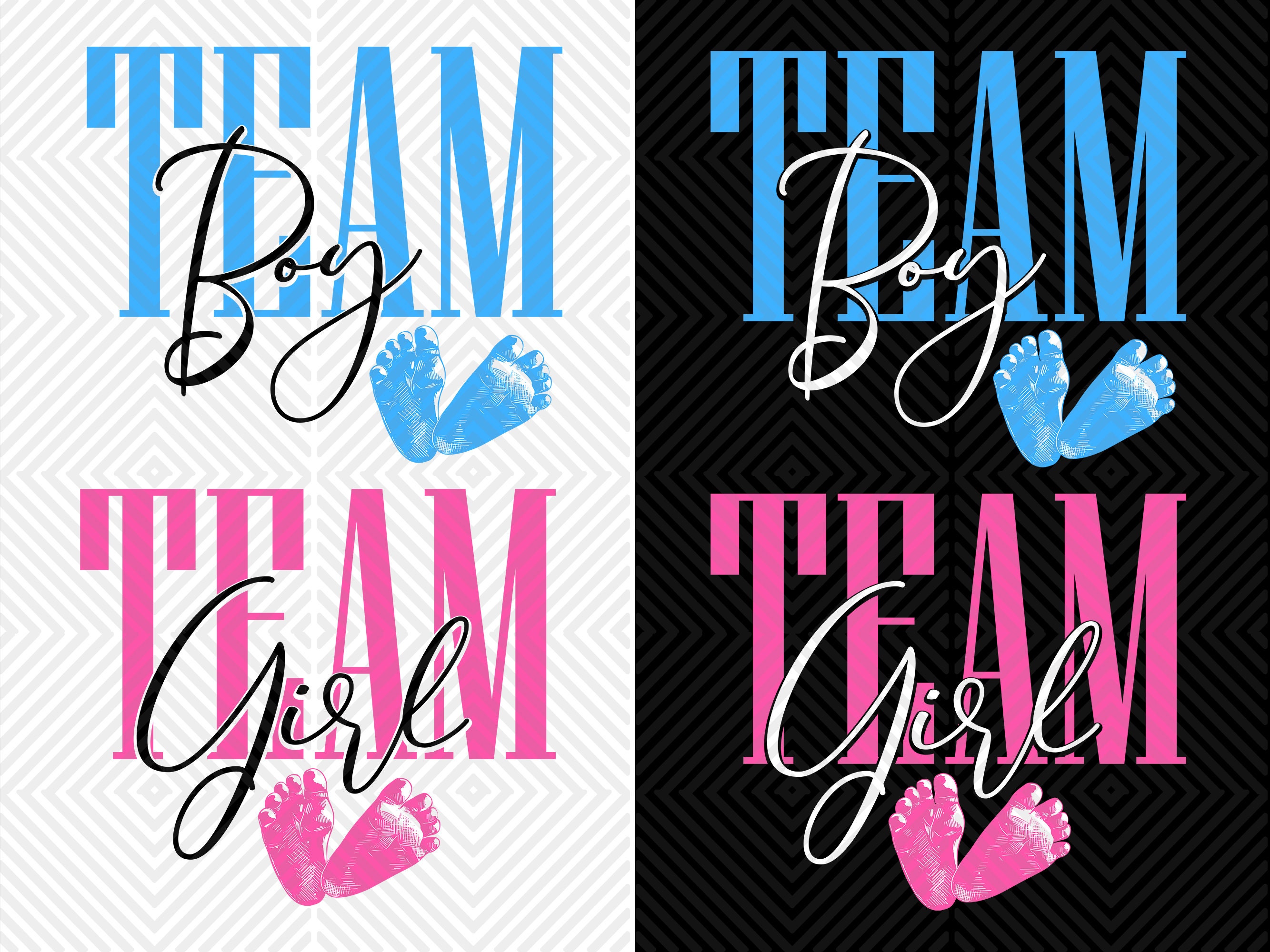 Team Boy Team Girl SVG PNG Team Boy Png Team Girl Png Etsy