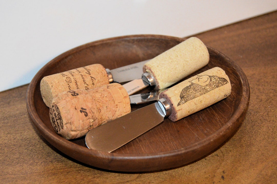 Wine Cork Cheese, Dip or Butter Spreader Charcuterie Board Knife
