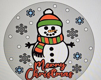 Snowman SVG Digital Download with Snowflakes, Christmas Digital Download For Projects, Snowflake svg with Cute Snowman Playing in the Snow