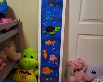 Personalized Under The Sea Height Chart for Nursery or Playroom