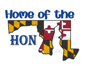 Maryland Home of The Hon SVG: Baltimore Pride, Customizable Design (Digital Download)