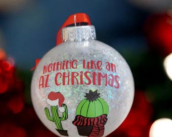 Cactus Christmas Ornament, Custom State Ornament, Funny Western Ornament, Desert Christmas Ornament, Arizona Ornament, Texas Ornament