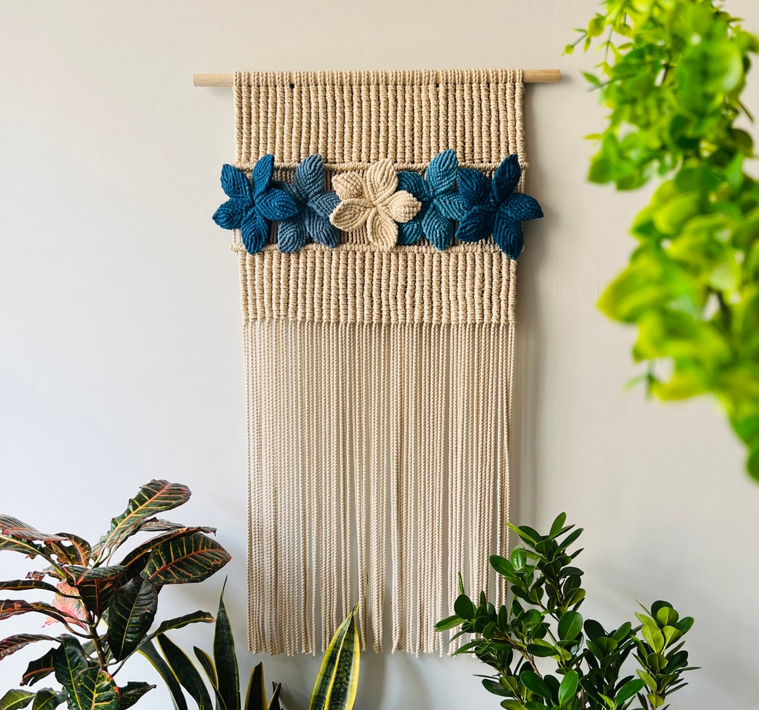 Macrame Flower Wall Hanging Boho Wall Decor Large Macrame Wall Tapestry