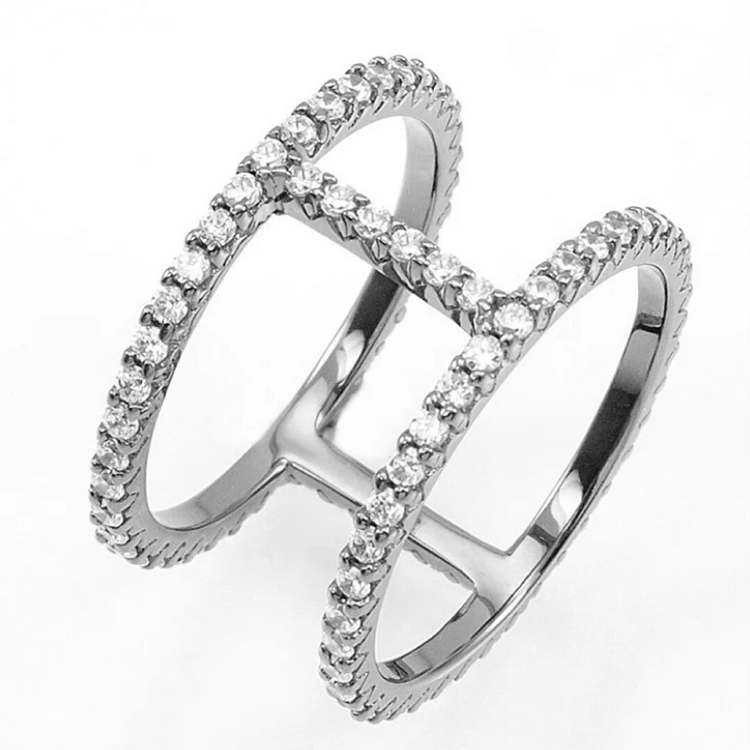 925 Sterling Silver Ring CZ Diamond Ring Minimalist Ring Etsy