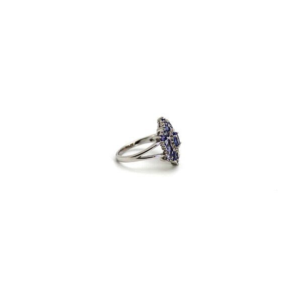 Oval and Marquise Tanzanite with White Zircon Rho… - image 2