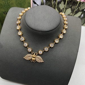 Vintage Necklace for Women ,Gold Plated