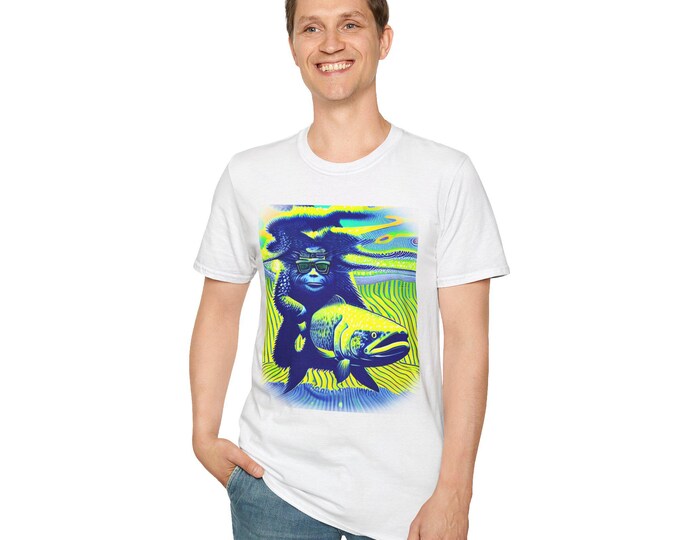 Gone Fishing Steelhead Catch and Release Sasquatch T Shirt, Bigfoot  Outdoor Adventure Clothing, River Steelhead Tee,