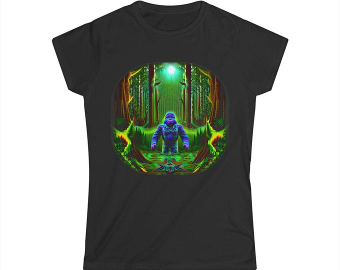 Jungle Night Bloom Ayahuasca Doorway, Mimosa Vines, Jungle Florals Shirt, Sasquatch Nature Tee, Women's T-Shirt, Festival Clothing,