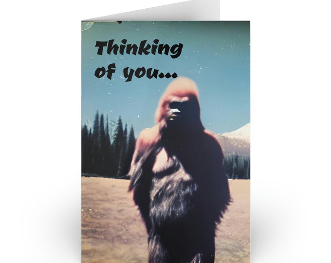 Sasquatch is thinking of you   Greeting Cards (1 or 10-pcs)