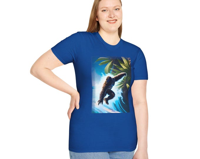 Bigfoot Drops In Surfer wear Tropical Unisex Soft Style T