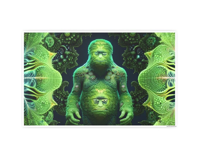 Green Man Sasquatch  Prints Various Sizes