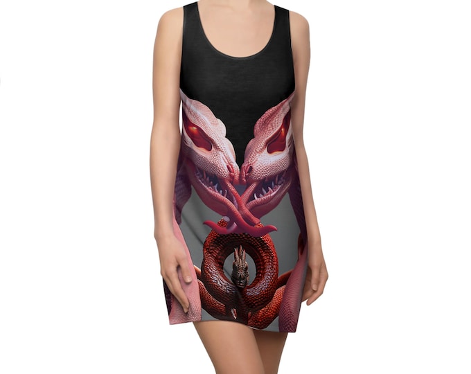 Racerback Dress, Snake Goddess Medea Healing Venom, Women's Apparel, Mythology Clothing, Unique Gift for Her, Comfortable Sundress