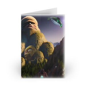 Tarjetas de felicitación para viajeros familiares de Mountain Beast Mysteries (1 o 10 unidades)