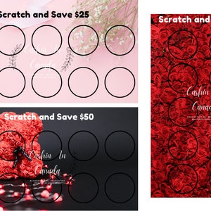 Valentines Day Scratch and Save Bundles l Scratch off Saving Challenge