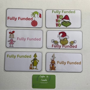 Grinchmas volledig gefinancierde kaarten (6) l Set van 6 plaatshouders