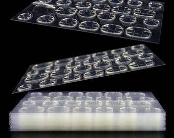 Press on nails sticker, Jelly Glue, Transparent Glue, Adhesive glue pad, 24 stickers per sheet