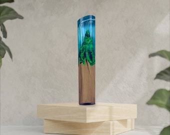 Handmade Olive Wood & Resin Knife Handle: Custom Design