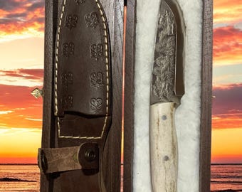 Hunting knife Engraved knife Unique blade Unique knife Handmade knife Personalized Knife Gifts for Him Custom knife gift Hunting decor