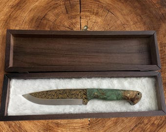 Hunting knife Engraved knife Unique blade Unique knife Handmade knife Personalized Knife Gifts for Him Custom knife gift Hunting decor