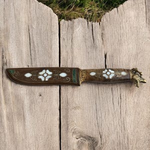 Hunting knife Engraved knife Unique blade Unique knife Handmade knife Personalized Knife Gifts for Him Custom knife gift Hunting decor