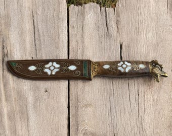 Engraved Hunting Knife, Handmade Custom Knife Gift for Him