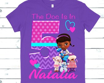 Doc McStuffins Birthday Shirt with Matching Family Shirts Available - Girl's Doc Mcstuffin Birthday T-Shirt