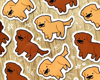 Golden Retriever sticker / cute sticker, retriever sticker, pet sticker, waterproof sticker