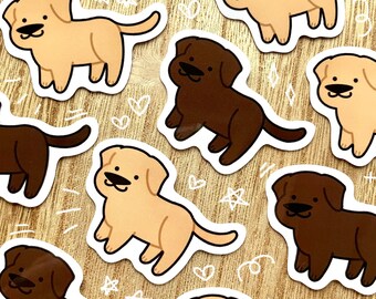 Labrador Retriever sticker / cute sticker, lab retriever sticker, pet sticker, waterproof sticker, yellow lab, chocolate lab