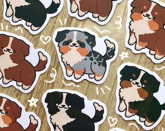 Aussie Shepherd sticker / cute sticker, dog sticker, pet sticker, waterproof sticker