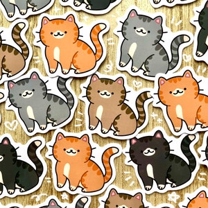 Tabby cat sticker / cute sticker, cat sticker, pet sticker, waterproof sticker