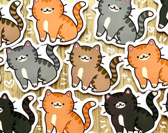Tabby cat sticker / cute kawaii sticker, cat sticker, pet sticker, waterproof sticker