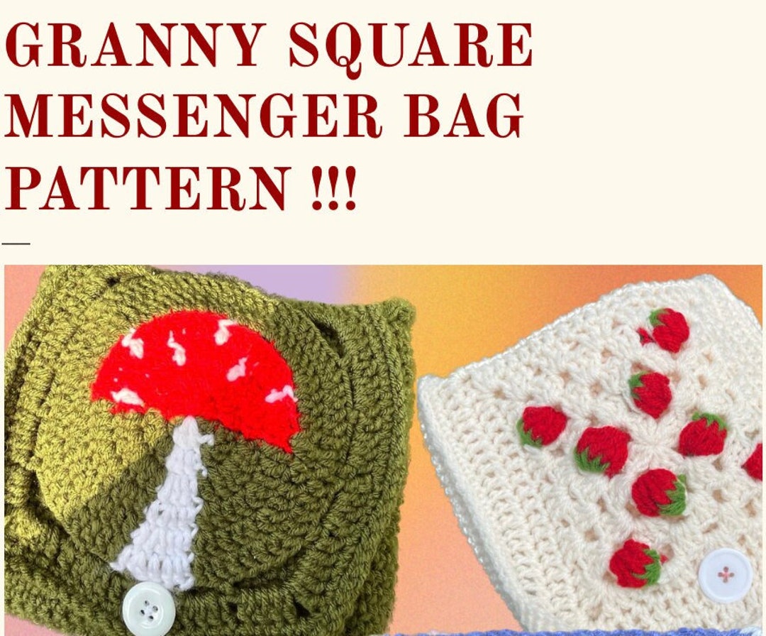 Crochet Granny Square Messenger Bag PATTERN Etsy Ireland