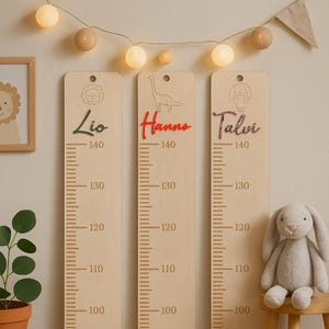 Personalisierbare Kindermesslatte mit Name | Taufgeschenk I Geschenk Geburt I Kinder I Kinderzimmer I Dekoration I Meilensteine