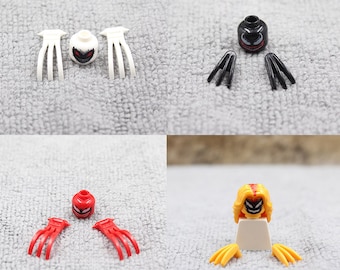 Custom Made Minifigure Parts - Venom Series Head and Claw - Minifigure NOT Included - Great for Stop Motion Video or Collection upgrade