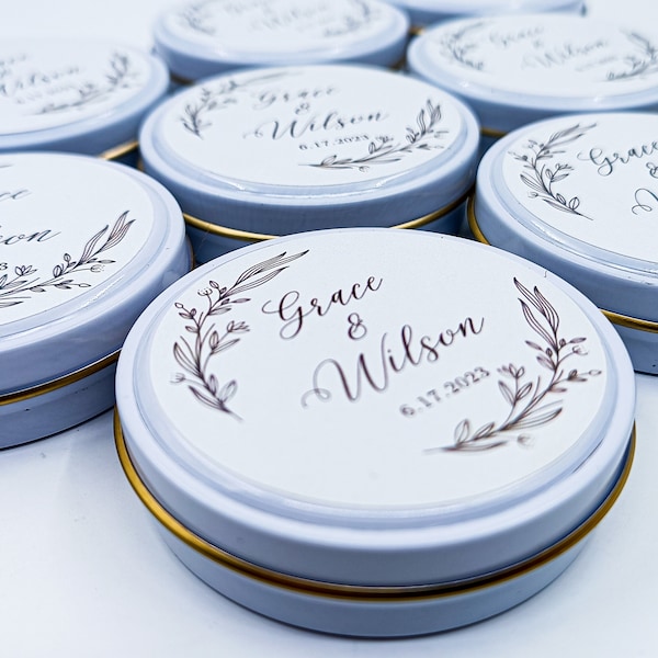 50 Pcs Bulk Wedding Favors Candle ,Personalized Candle Favors, Bridal Shower Favors, 2 oz Soy Candles,Mini Candles,Wedding Favors for Guests