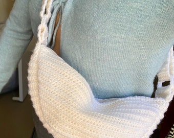 Borsa a tracolla all'uncinetto ispirata a Uniqlo con fodera e cerniera PDF modello
