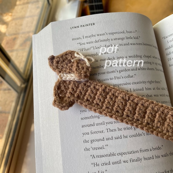 Crochet Dachshund Bookmark PDF Pattern