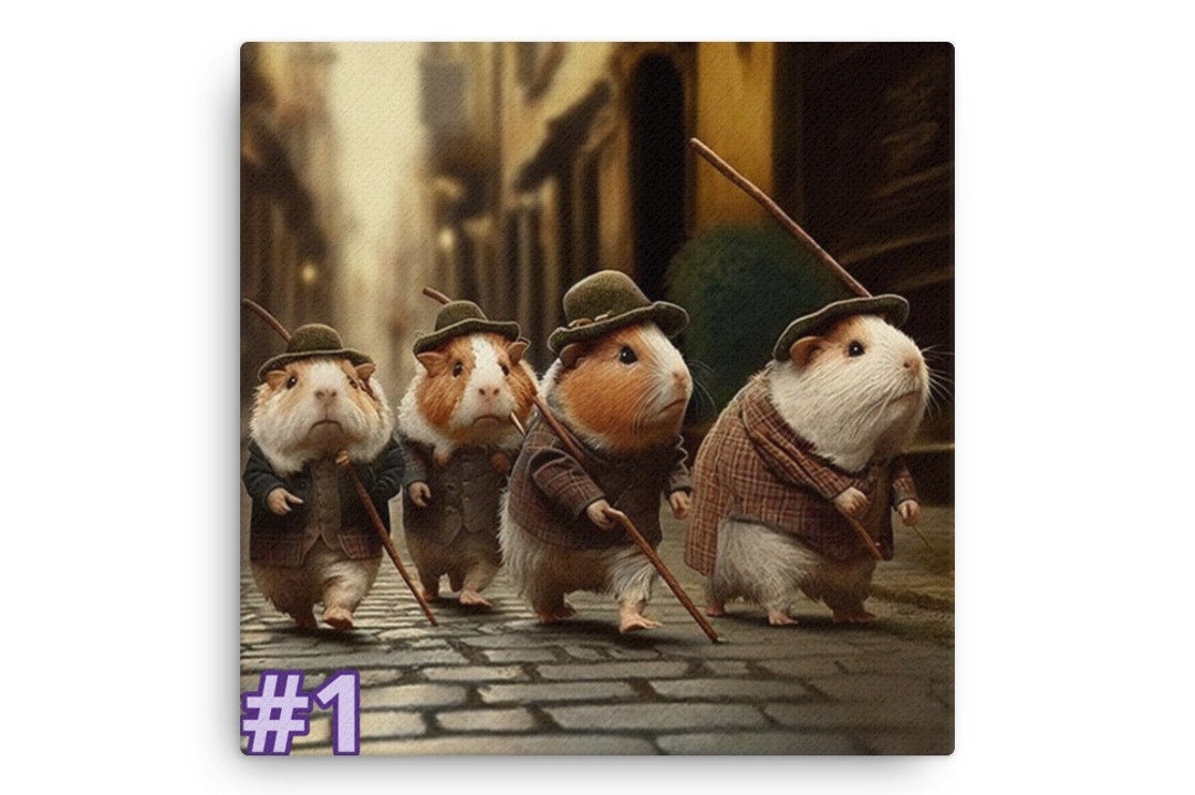 Cute and Funny Animal Canvas Etsy