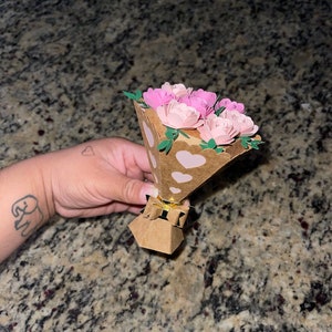 Mini ramo buchon de papel / paper flower bouquet / roses / -  México