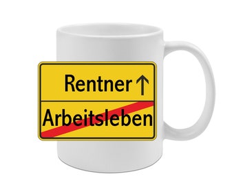 Tasse, Keramik, Geschenk, Geschenkidee, Kaffeebecher, Rentner