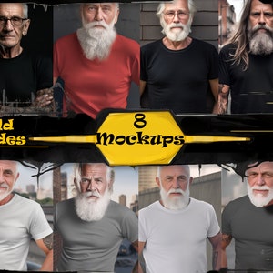 Old Man Mockup Bundle für den Vatertag und darüber hinaus. 3001 Style Mockup Paket