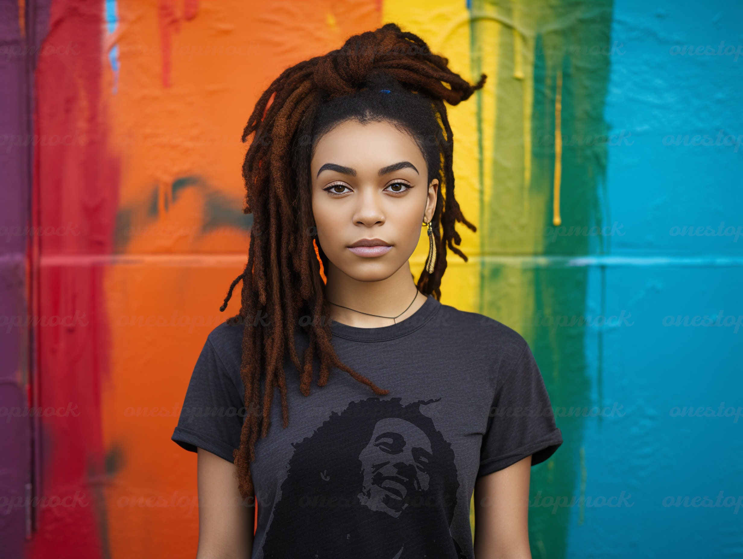 Colorful Rasta Mockup Bundle Featuring Bella 3001 Style T-shirt Mockups ...