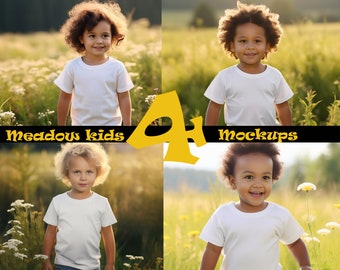 Toddler T-Shirt Mockup Bundle: Kids Apparel Mock Ups (Digital Download)