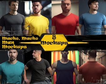 Macho Man Mockup Bundle - 8 Manly Mockups to Build Your Brand Identity