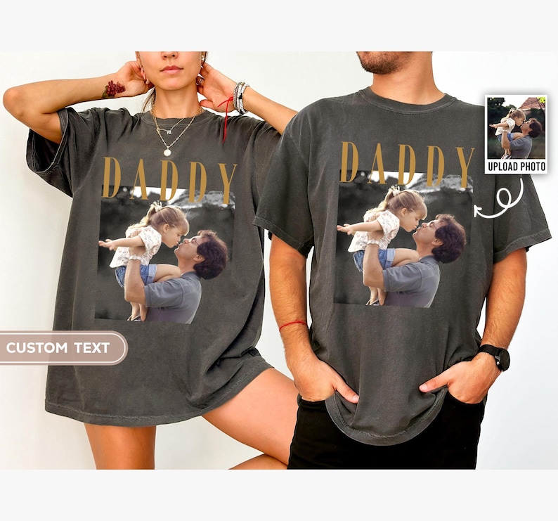 Custom Photo Dad Shirt, Custom Photo Comfort Colors Shirt for Dad, Father's Day Shirt, Fathers Day Gift 2025, Grandpa Gift, Dad Gift bild 6