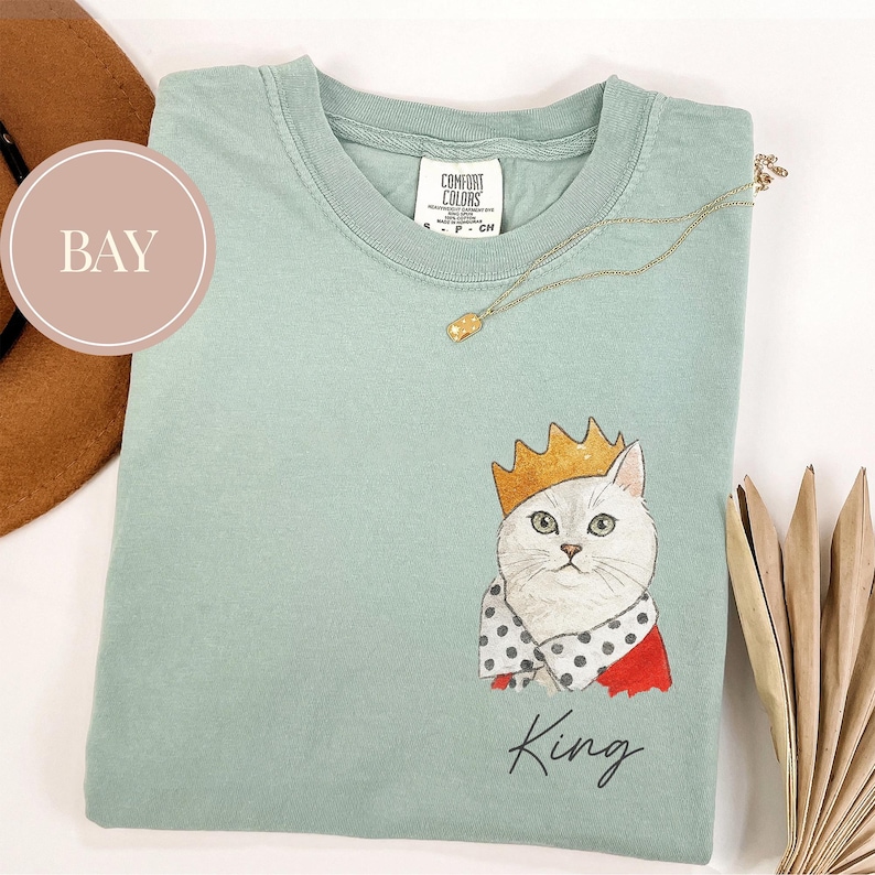 Custom Watercolor Pet Face Comfort Color Shirt, Custom Pet Photo Shirt, Pet Portrait Shirt, Dog Lover Gift, Cat Lover Gift, Pet Memorial bild 6