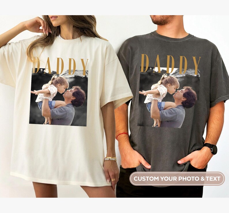 Custom Photo Dad Shirt, Custom Photo Comfort Colors Shirt for Dad, Father's Day Shirt, Fathers Day Gift 2025, Grandpa Gift, Dad Gift bild 7