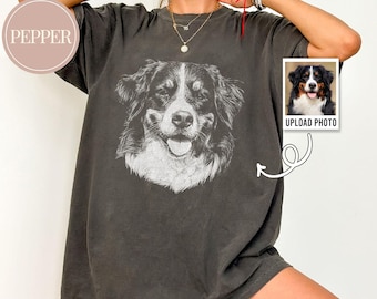 Custom Pet Photo Shirt, Personalized Comfort Colors Pet Shirt, Customized Picture Pet Shirt, Dog Lover Gift, Cat Mom Gift, Pet Loss Gift